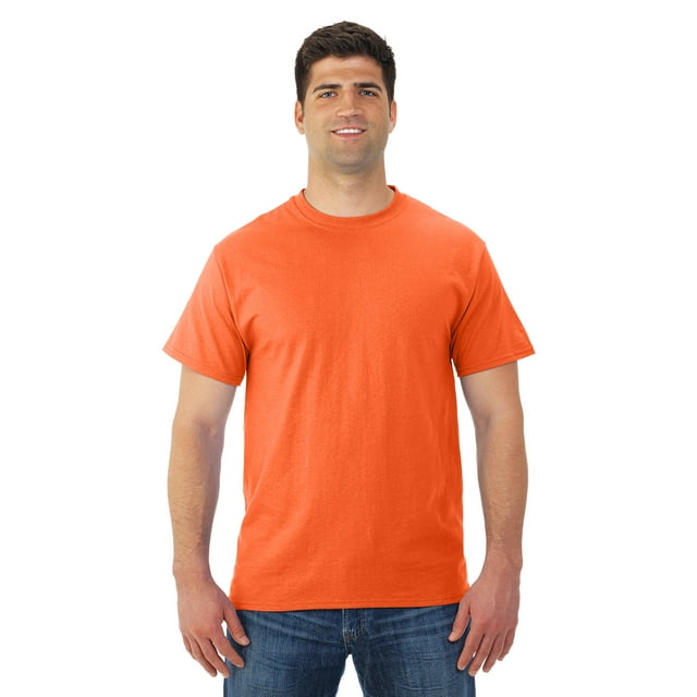 Jerzees T-Shirt à Manches Courtes pour Hommes DRI-POWER Active, S, Orange Safty