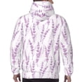 thumbnail image 7 of Sikiie Lavender Flowers Men's Hoodie, Essentials Hoodie, Sweatshirt, Pullover Hooded Sweatshirt for Men-Medium, 7 of 7