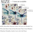 Dragonfly Warm Cozy Throw Blanket Microfiber Fleece Blankets for Couch