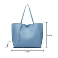 thumbnail image 2 of Women PU Leather Tote Bag Tassels Leather Shoulder Handbags Fashion Ladies Purses Satchel Messenger Bag for Woman Work (Light Blue), 2 of 2