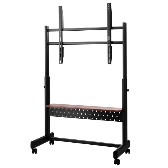 KFFKFF Mobile Television Stand, Rolling TV Base for Screens 55-100 Inches, Elevating TV Mount with Tray, Supports up to 205 lbs, Ideal for Living Room, Bedroom, Office, Outdoor