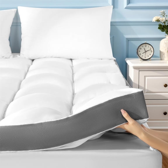 Mattress Topper Queen for Back Pain Relief (60"x80")