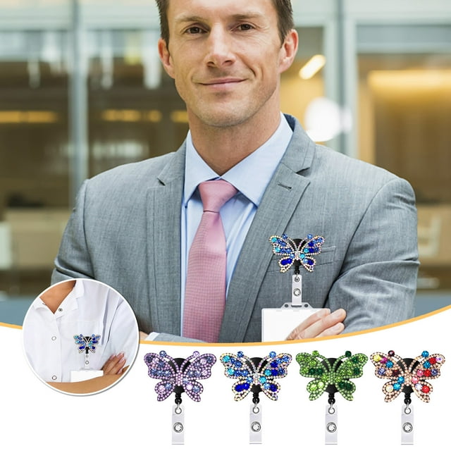 Leather Hot Drill Retractable Easy-to-pull Buckle Rhinestone Color Easy-to-pull Keychain Document Buckle,PENDANE,alloy,Blue