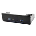 thumbnail image 2 of USB3.2 TYPE-C 10Gbps Optical Drive Panel 2X USB GEN2+2X TYPE-C 3.5-Inch 5.25-Inch HUB 19PIN to C-Port Front Back Plug, 2 of 10