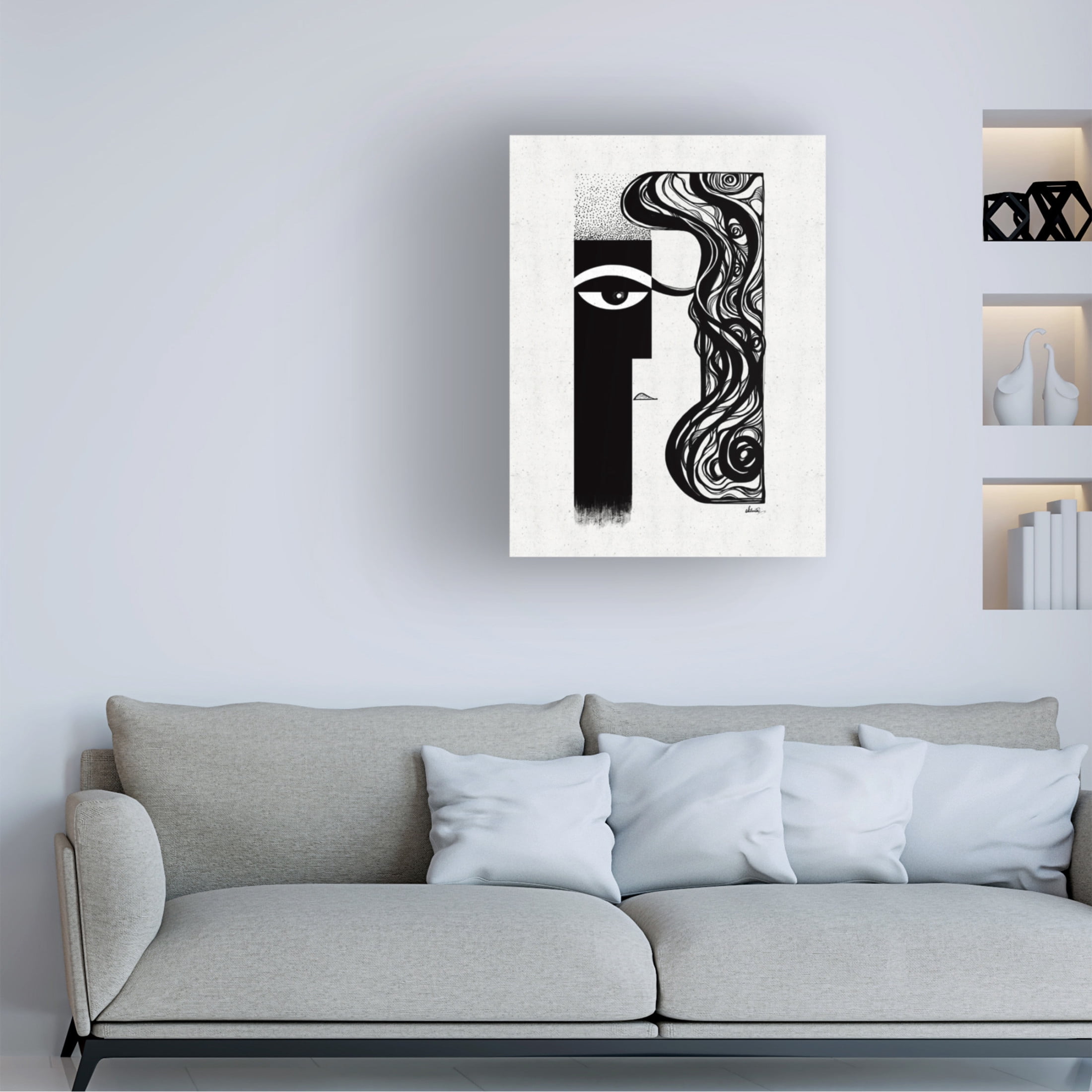 Canvas Wall Art - Ishita Banerjee 'Divergence' Wall Art for Living Room, Bedroom, or Office Décor by Trademark Fine Art - 35 x 47 Inches