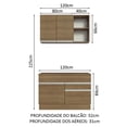 thumbnail image 3 of Cocina Integral 120cm Marrón Glamy Madesa 08, 3 of 5