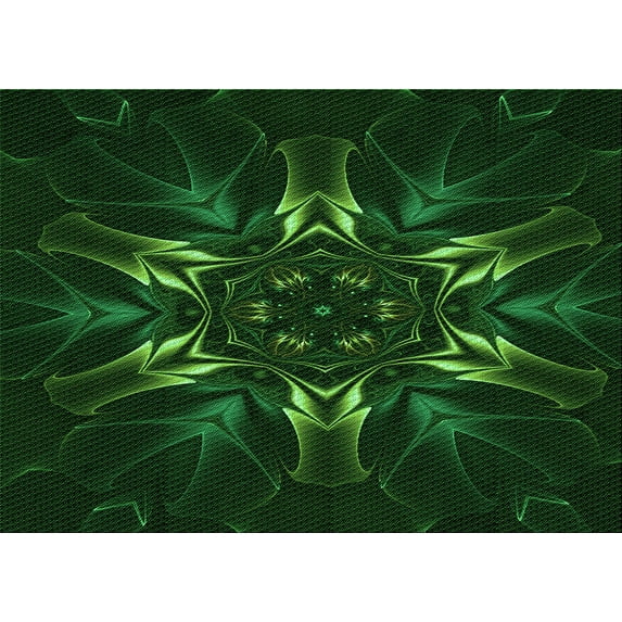 Ahgly Company Machine Washable Indoor Rectangle Transitional Green Area Rugs, 2' x 3'