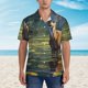 thumbnail image 2 of Balery Peaceful Deer Lily Pond Camisas hawaianas de manga corta para hombre, camisas playeras de corte holgado, camisas de vacaciones con botones,Medium, 2 of 7