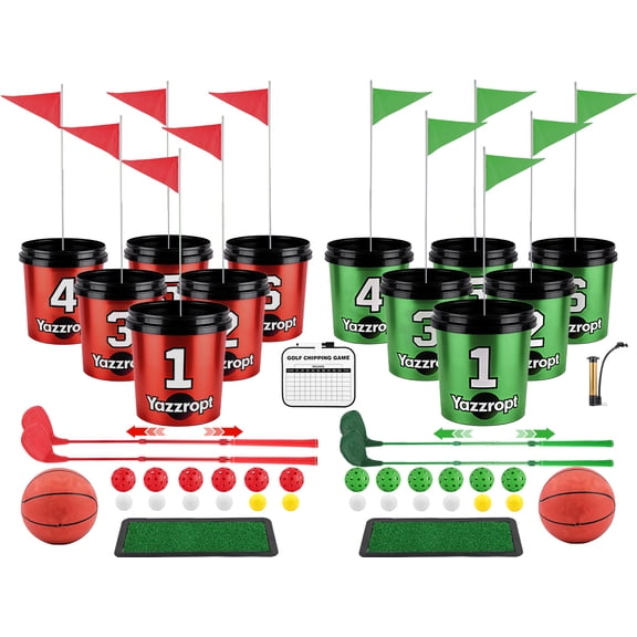 Golf Game Set: Ping-Pong, Bucket, and Basketball - Three-in-One Portable Family Gathering Game for Children and Adults
