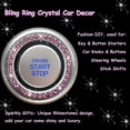 thumbnail image 2 of 6Pcs Car Crystal Rhinestone Ring, Bling Pink Sticker Emblem Ring, Sparkly Car Interior Accessory Decoration Ring for Auto Engine Ignition Push Start Button Key & Knobs, Unique Gift (Pink), 2 of 7