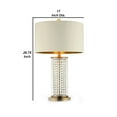 thumbnail image 5 of Benzara BM240917 Table Lamp with Cylindrical Drum & Stacked Crystals, Gold, 5 of 5