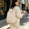 thumbnail image 4 of 2026 New Floral Canvas Backpack Women Backpack Purse Print Casual Women's Backpack Fashion Rucksack Shoulder Bags Casual Travel Daypack Back to School Backpack(Red), 4 of 4