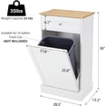 thumbnail image 4 of CANVORA 10-Gallon Tilt-Out Kitchen Trash Can Cabinet, Freestanding with Hidden Drawer & Cutting, 4 of 7