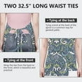thumbnail image 6 of Blue Ethnic Paisley Pattern Apron-Garden Aprons for Women with Pockets-Cotton Linen Waterproof Kitchen Cooking Gardening Aprons Adjustable for Kitchen,Cooking,BBQ and Salon 33x27 Inch, 6 of 7