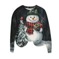 thumbnail image 6 of EchfiProm Christmas Sweatshirts for Women Plus Size Ugly Sweatshirt Pullover Wine Glass Crewneck Holiday Ladies Tops Long Sleeve, 6 of 6