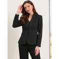thumbnail image 4 of DARING DIVA Women's Notched Lapel One Button Work Office Suit Jackets XS Black, 4 of 6