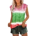 thumbnail image 2 of Yuzhih Tops for Women 2024 Summer Trendy Scoop Neck Short Sleeve T Shirts Casual Baggy Printed Tops, 2 of 5