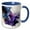 Blue/White, variant on 3drose, Purple Image of Watercolor Smoke Background, 11oz Two-tone Black Mug