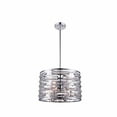 thumbnail image 1 of CWI Lighting Peteria Lustre à Abat-Jour Tambour 4 Lumières avec Finition Chrome, 1 of 3