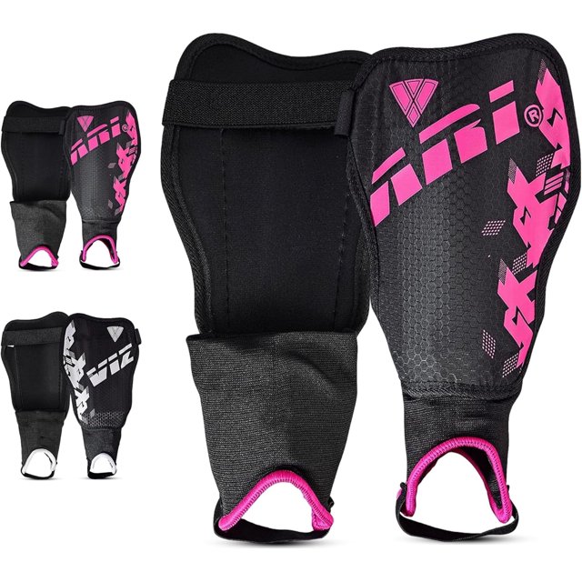 Vizari Espinilleras de Fútbol Napoli para Jóvenes, Niños y Niñas / Espinilleras Rosas y Plateadas con Protección Flexible - Rosa/plateado, M