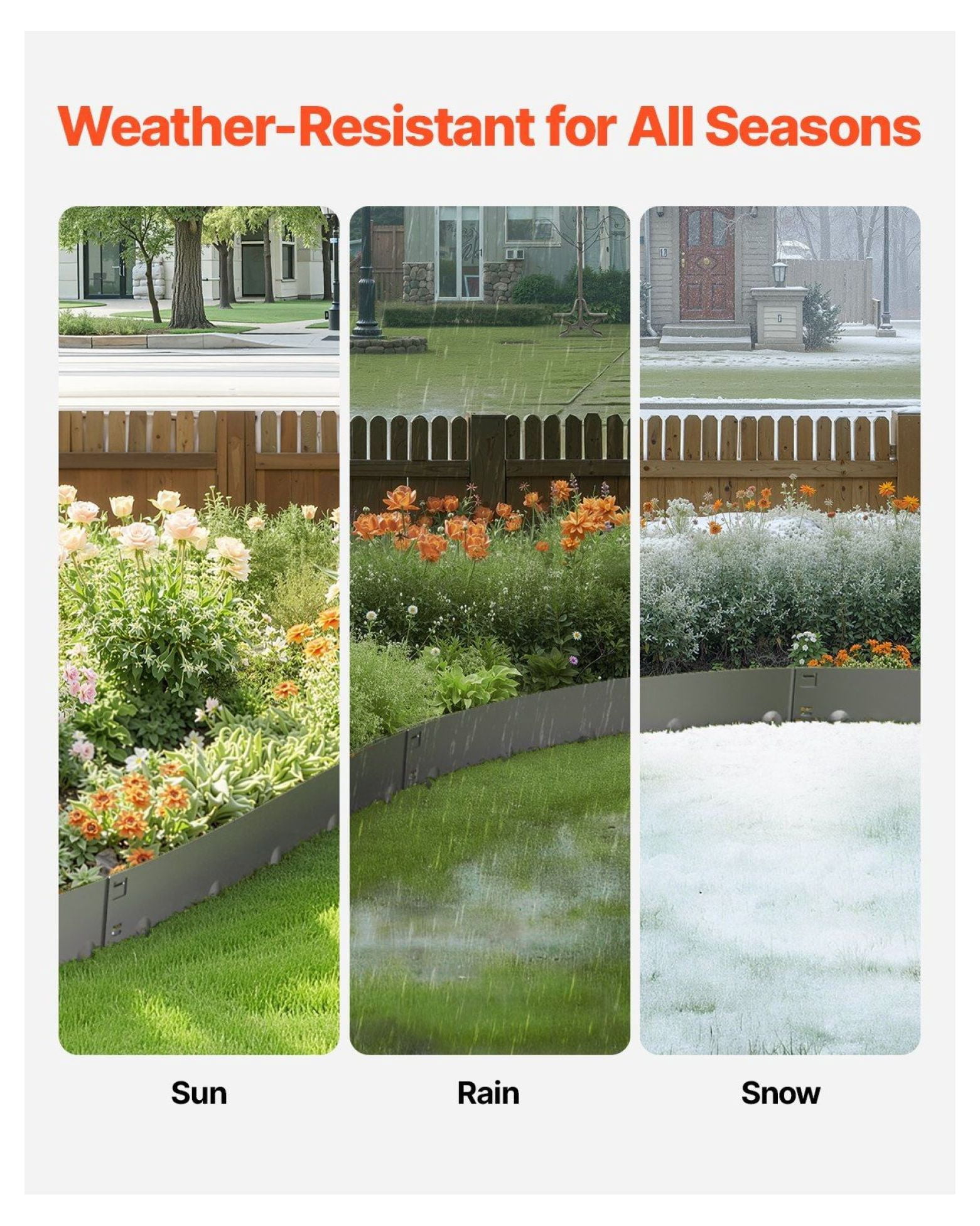 Steel Landscape Edging - 5 Pack, 39x5in Metal Garden Border