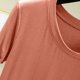 thumbnail image 4 of Fiudx Camisas para Mujer Camisa Informal de Corte Fino con Mosca y Parte Inferior para Mujer, Top/Camisa Ajustada de Manga Corta con Cuello Redondo, 4 of 4