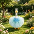 thumbnail image 6 of HYLLai 4 Pcs Porch Goose Outfit for 23" Lawn Geese Include Crowns, Necklace, Dress, Scarf, Goose Clothes Set for Outdoor Yard Decor, Cement Geese, 6 of 6