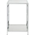 thumbnail image 3 of Convenience Concepts Town Square Chrome End Table, Clear Glass/Chrome Frame, 3 of 6