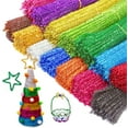 thumbnail image 5 of 100Pcs Glitter Pipe Cleaners Sparkle Chenille Tinsel Stems Pipe Cleaners Metallic Fuzzy Pipe Cleaners Craft Supplies for DIY Art Craft Making, Halloween or Christmas Decorative Accessories, 5 of 5