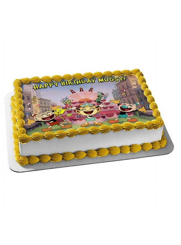 The Cuphead Show Miss Chalice Mugman Cuphead Parade Float Edible Cake Topper Image ABPID55580