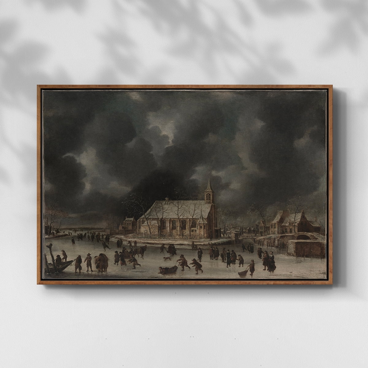 Vintage Landscape-CCCLXXXIX By Wexford Home Framed in Walnut Wood Gallery Wrapped Canvas 27 in. x 41 in.
