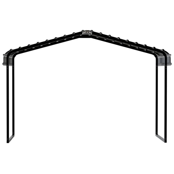 Arrow 12 x 6 x 7 ft Eggshell Carport With 1-Sided Enclosure