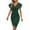Green, variant on MDUKONU Women's V Neck Wrap Dress for Everyday Wear with Ruffled Flounce Sleeves and Bodycon for Spring and Summer Black L