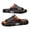 Black38, variant on Men’s Convertible Backstrap PVC Sandals, EU Size 38, Pivoting Heel Strap, Open-Toe Slip-On Shape, For Beaches, Pools, Homes, Black and Orange