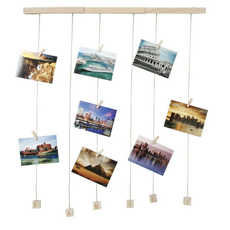 Spptty Photo Frame,Photo Display Rack,Household Wood Wall-Hanging DIY ...