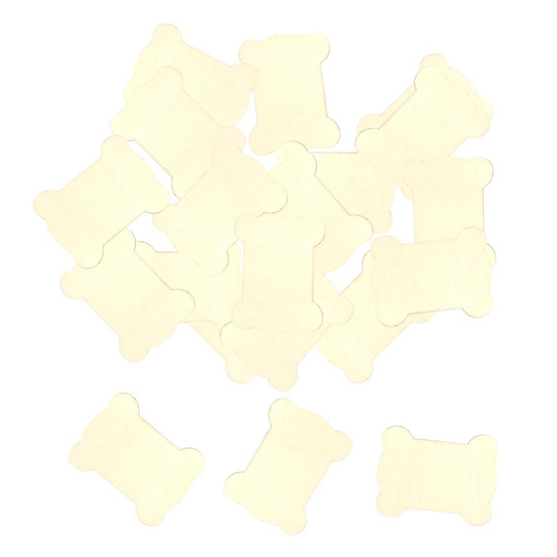 Wooden Floss Bobbins Cross Stitch Cotton Thread Bobbin Blank 20pcs