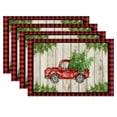 thumbnail image 1 of Mantel individual navideño reversible de tela resistente al calor, decoración navideña, 1 of 5