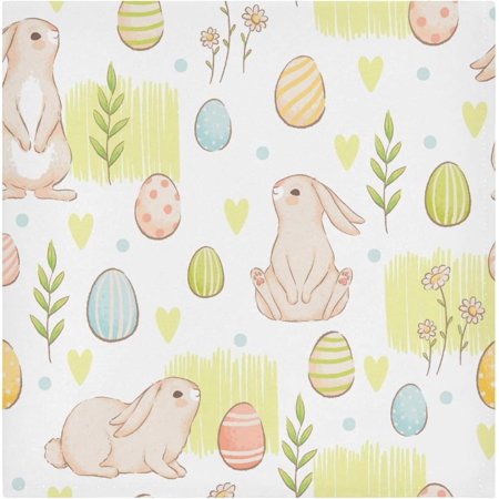 

Bestwell 1 pcs Easter Egg Rabbit Napkins Dinner Napkins Cloth 20 x20 Soft Polyester Reusable Dinner Napkin for Family Restaurant Weddings Parties Holiday Dinner Home Decorative