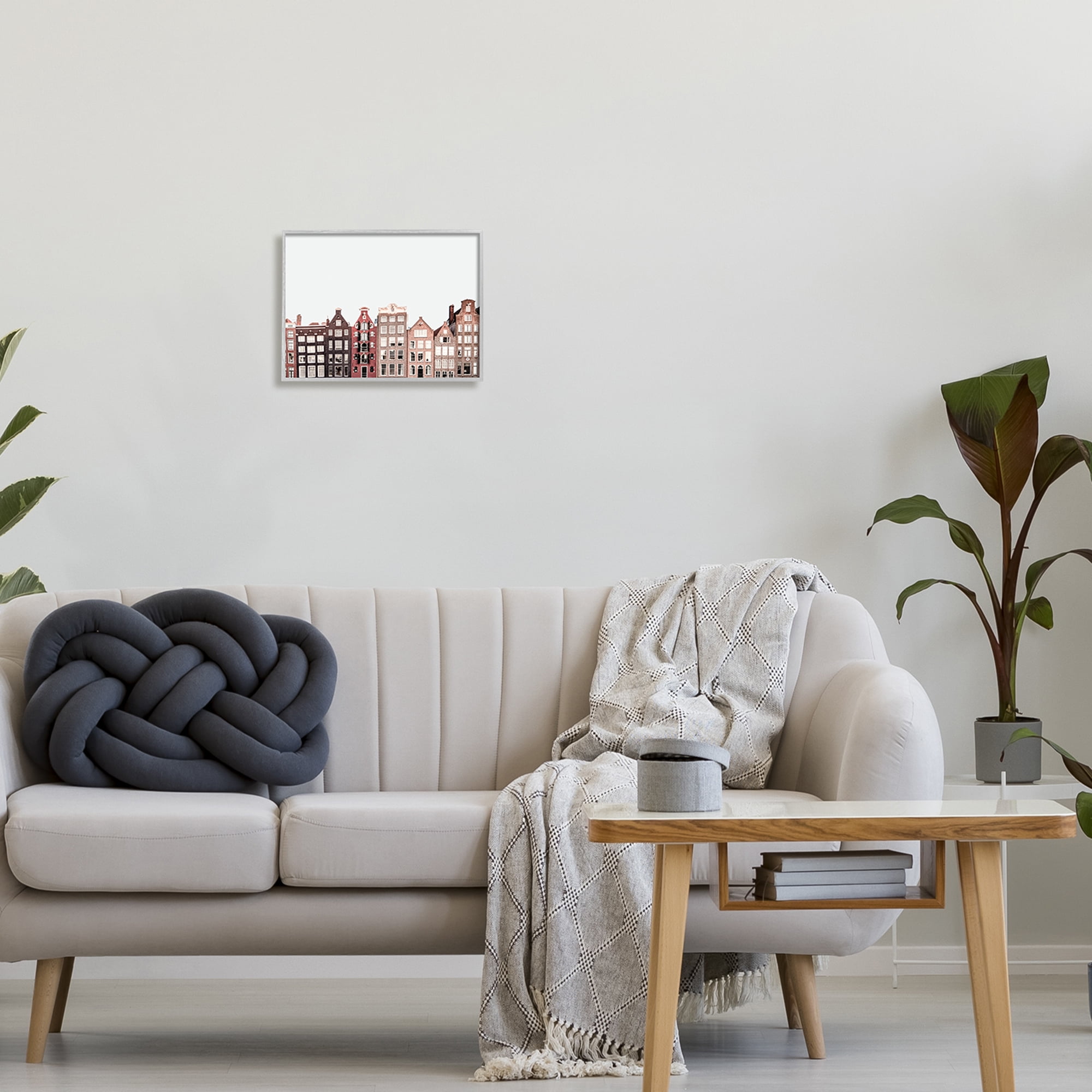 Stupell Industries Cityscape Houses Architecture Travel & Places Photography Gray Framed Art Print Wall Art, 14 x 11