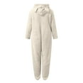 thumbnail image 5 of LIJCC Kid Girls Fleece Lined Onesies Pajamas Warm Zip Up Hooded Fuzzy Sherpa One Piece Onesie Winter Romper Flannel Loungewear Sleepwear, 5 of 6