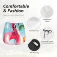 thumbnail image 6 of Picia Tropical Flamingo Pool Float Pattern Women's 2 in 1 Athletic Running Shorts High Waisted Workout Casual Gym Sweat Shorts with Comfy Liner Zipper Pockets-X-Large, 6 of 9