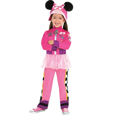 Suit Yourself Minnie Mouse Halloween Costume for Girls, Mickey & the Roadster Racers, Includes Hat