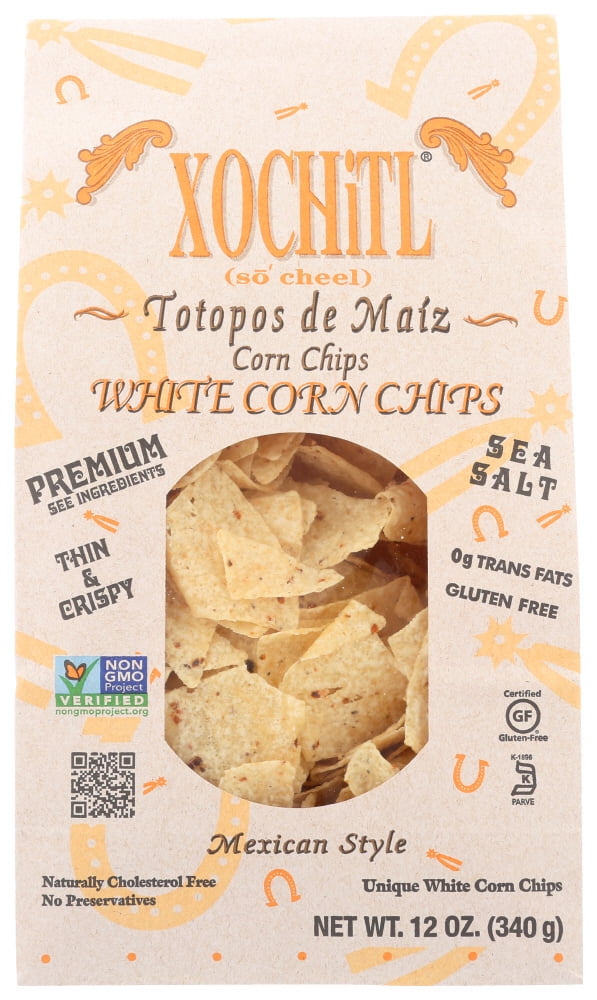 Xochitl Mexican Style Unique White Corn Chips, 12 Oz.