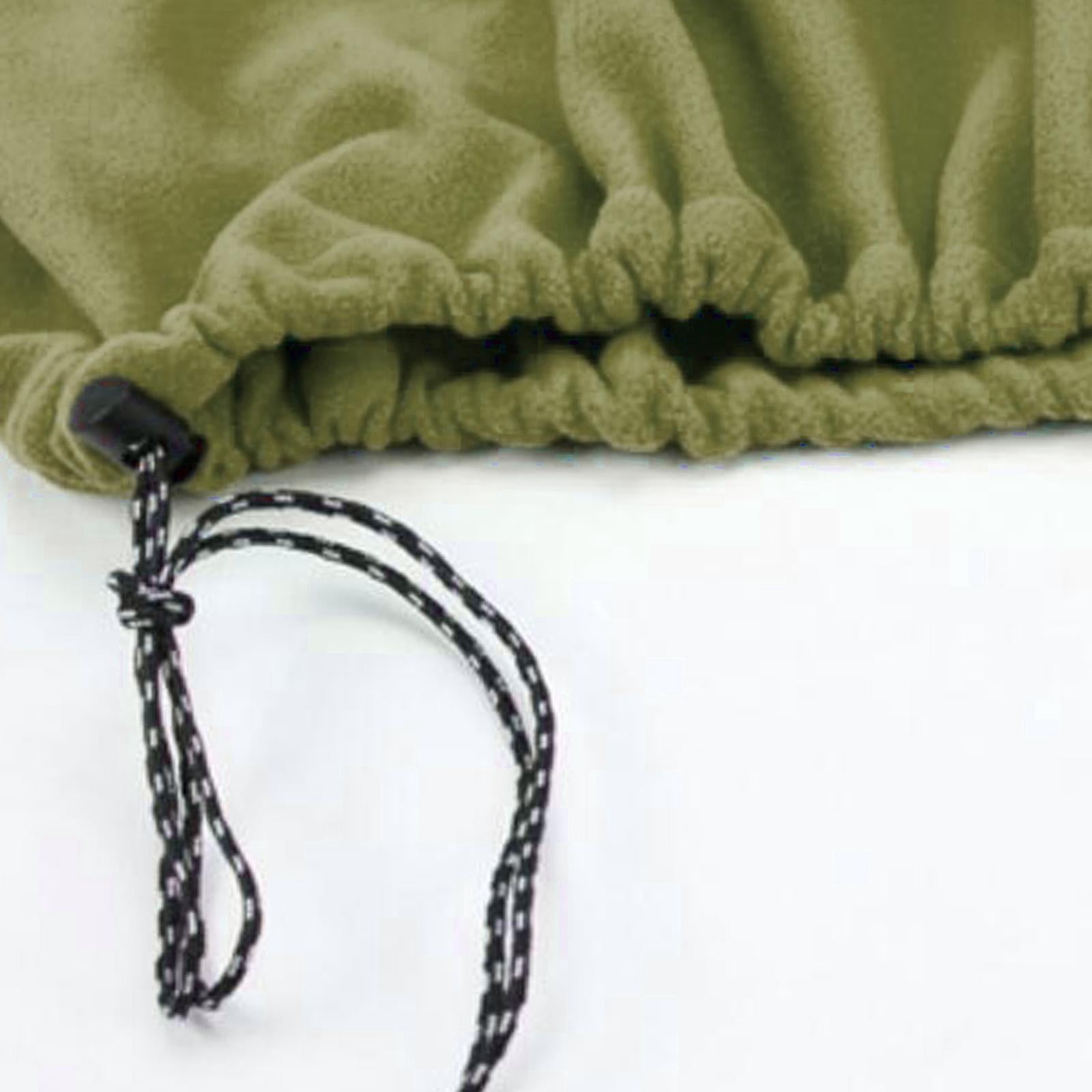 Wswqop -Fleece sleeping bag liner, thermal pillow, sleeping bag, warm emergency camping Dark Green