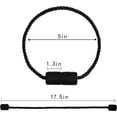thumbnail image 5 of 2 Pack Magnetic Curtain Tiebacks Curtain Holdbacks Curtain Ties Outdoor Curtain Tiebacks Modern Rope Tiebacks Drapery Holdbacks Tie Backs for Curtains (Black, 2), 5 of 5