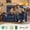Blue, variant on MCombo 65" Power Reclining Loveseat with Adjustable Headrest for Living Room, Double Recliner Sofa with Armrest Storage & LED Light, Navy Blue