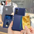 thumbnail image 3 of Dteck Case for Samsung Galaxy A14 5G 6.6-inch,Magnetic Leather Card Slots Wallet Case Shockproof Rubber Flip Durable Cover,Darkblue, 3 of 7