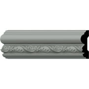 Ekena Millwork 3"H x 7/8"P x 94 1/2"L (3" Repeat) Leaf Twist Chair Rail
