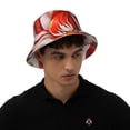 thumbnail image 4 of Xecao Red Sun Flame Fox Print Men and Women Night Reflective Hat Runner Cap Visor Bucket Hat Boonie Cap, 4 of 6