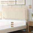 thumbnail image 4 of Zerduos Full Size Cloud Bed Frame with Adjustable Upholstered Headboard, Modern Soft Platform Bed with Boucle Fabric, No Box Spring Needed, Beige, 4 of 7